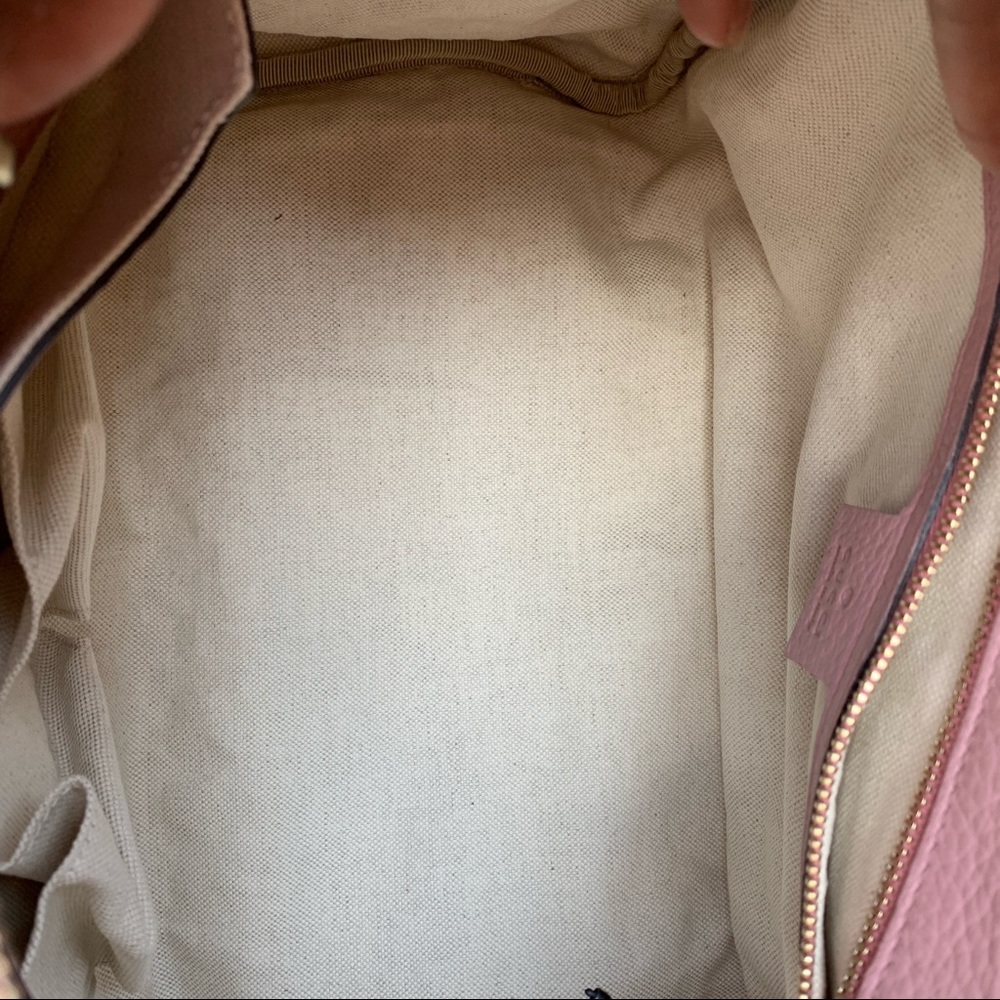 Gucci bamboo top handle Boston Satchel mauve - Picture 5 of 8
